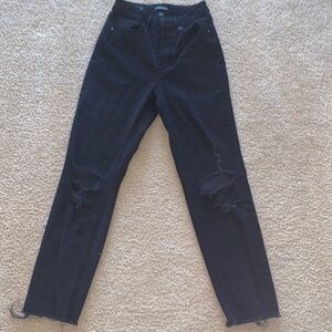High Rise Black Jeans
